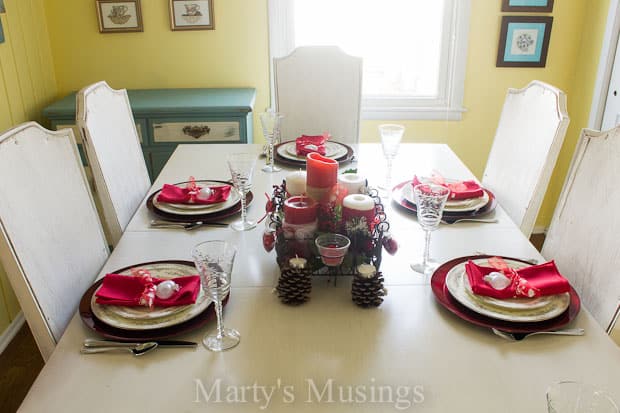 A table topped with plates of food on a plate, with Valentine's Day and Room