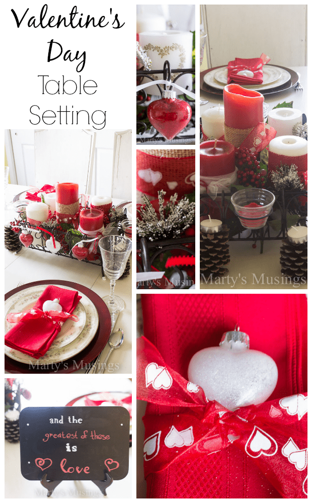 Valentine's Day Table Setting - Marty's Musings