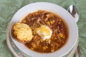 A bowl of food on a plate