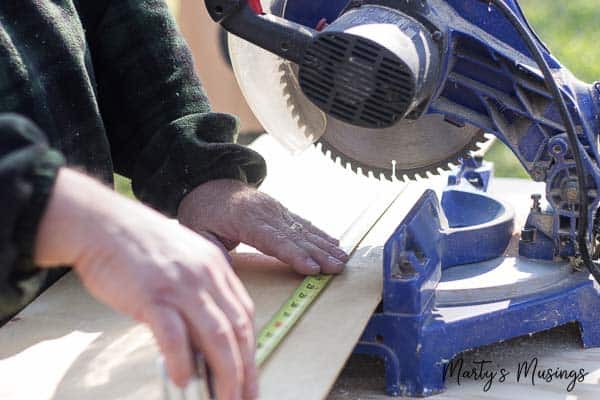 Measuring and cutting plywood