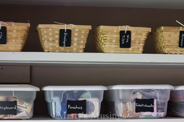 Organize with DIY Chalkboard Tags - Marty's Musings