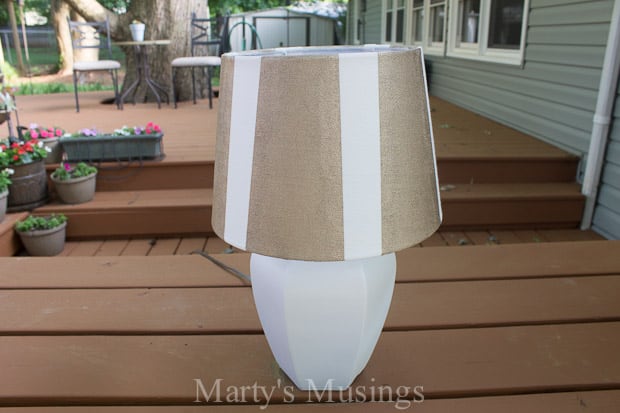 Painted Lamp Shade Makeover with Textured Surface FrogTape®