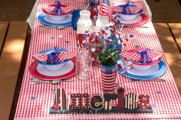 4th of July Patriotic Tablescape