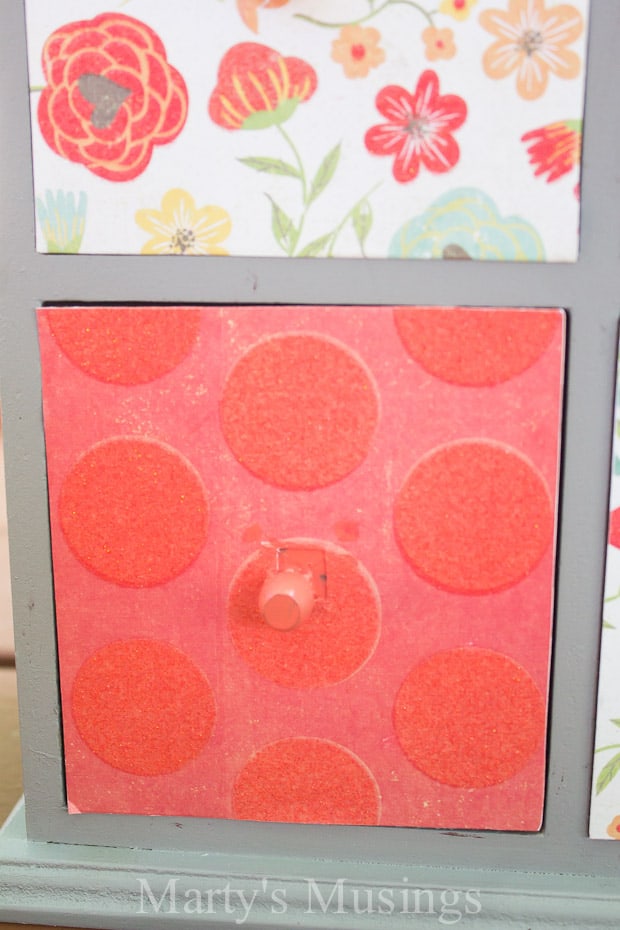 DIY Makeup Drawers Using Scrapbook Paper - Marty's Musings