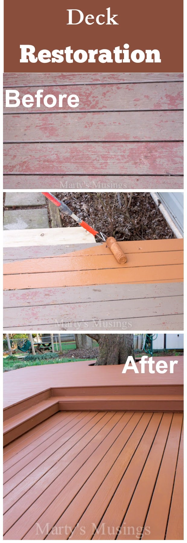 Deck Restoration with Behr Premium DeckOver® - Marty's Musings