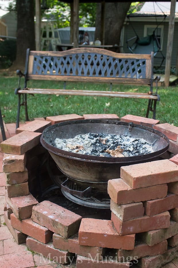 A close up of a picnic table