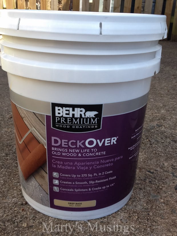 closeup of Behr Premium Deckover product