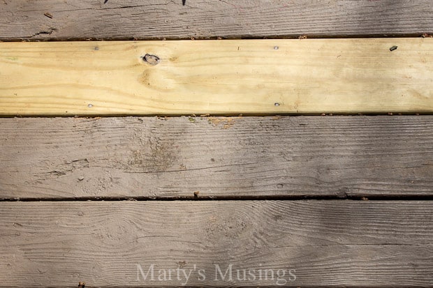 A close up of a wood fence