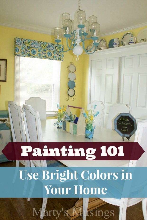 How to use Bright Paint Colors in Your Home - Marty's Musings