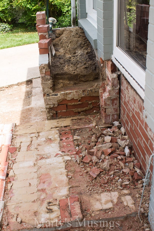 A brick building