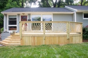 DIY Sunburst Deck Railing - Marty's Musings