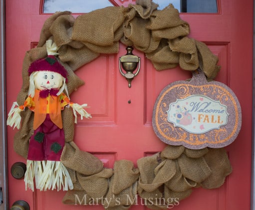 5 Minute Dollar Store and Burlap Wreath