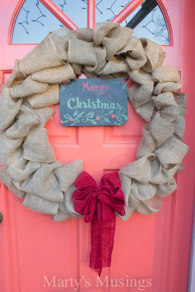 Burlap Wreath with Interchangeable Seasonal Decor - Marty's Musings