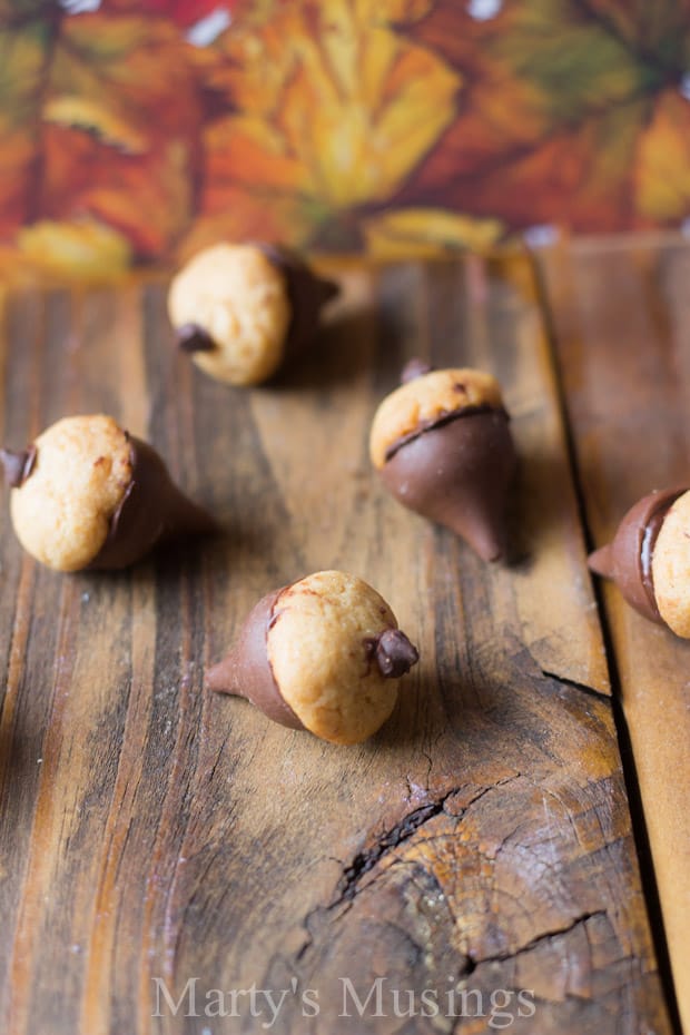 Chocolate and Peanut Butter Acorn Cookies - Marty's Musings