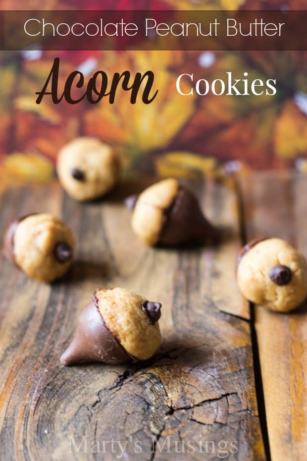 Chocolate Peanut Butter Acorn Cookies - Marty's Musings