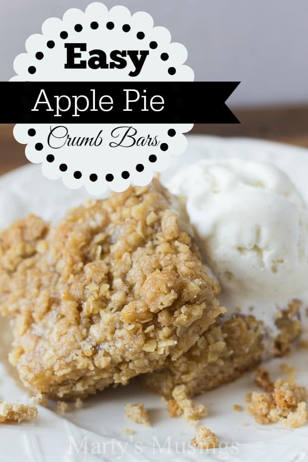 Easy Apple Pie Filling Bars with Crumb Topping - Marty's Musings