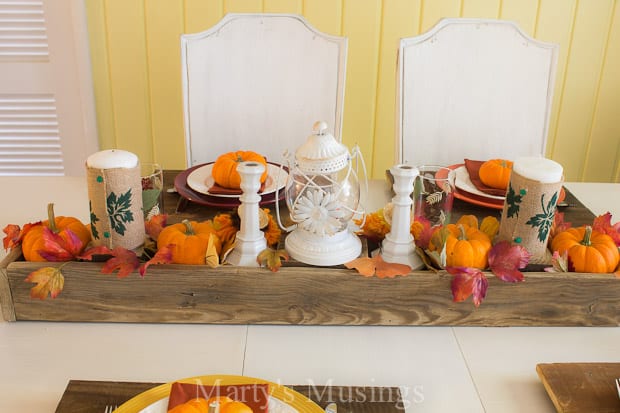 An orange box on a table