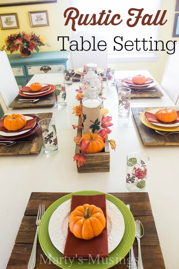 Easy Fall Table Setting Ideas from Marty's Musings