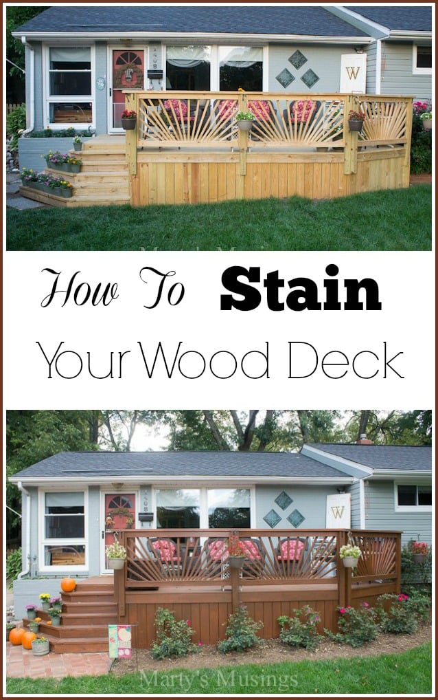 How to Stain Your Wood Deck - Marty's Musings