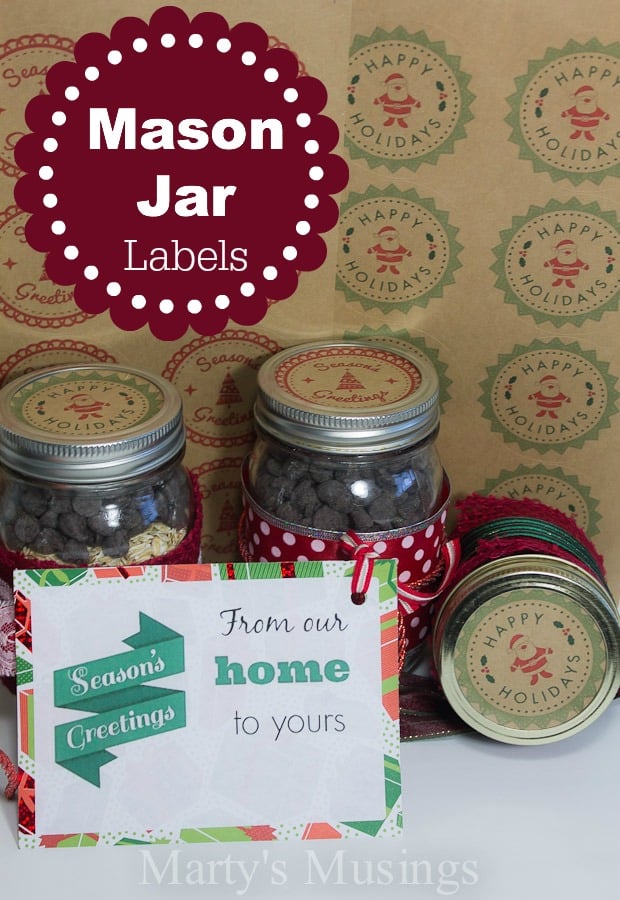 Christmas Mason Jar Labels and Printables Christmas Mason Jar Labels and Printables