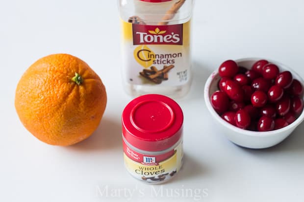 Ingredients for homemade simmering potpourri