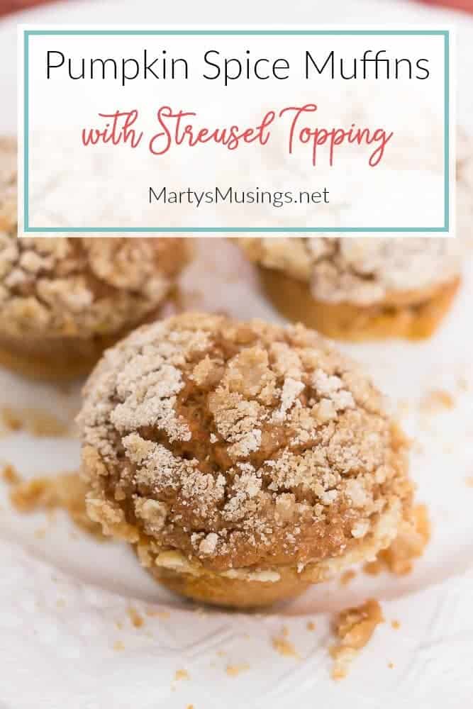 Pumpkin Spice Muffins with streusel topping