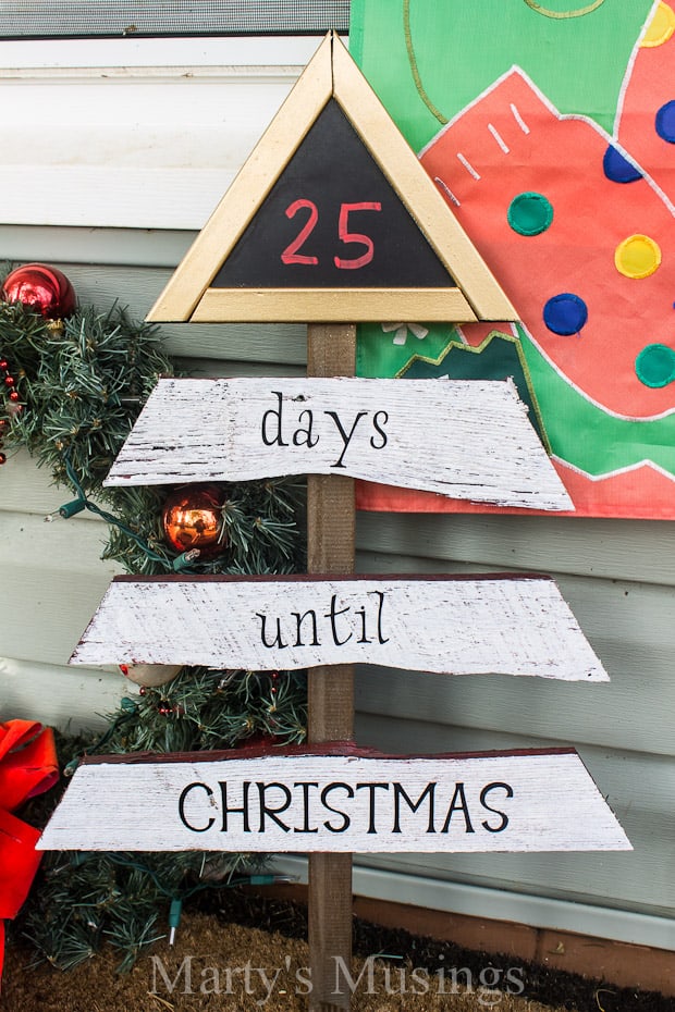 Fence Board Chalkboard Christmas Countdown - Marty's Musings