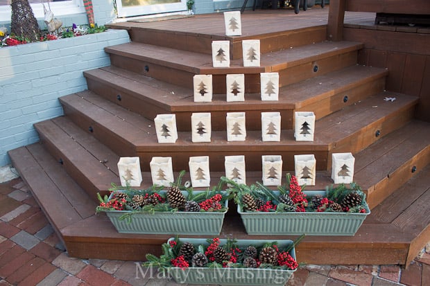 Christmas Tree Luminaries and Outside Decorating