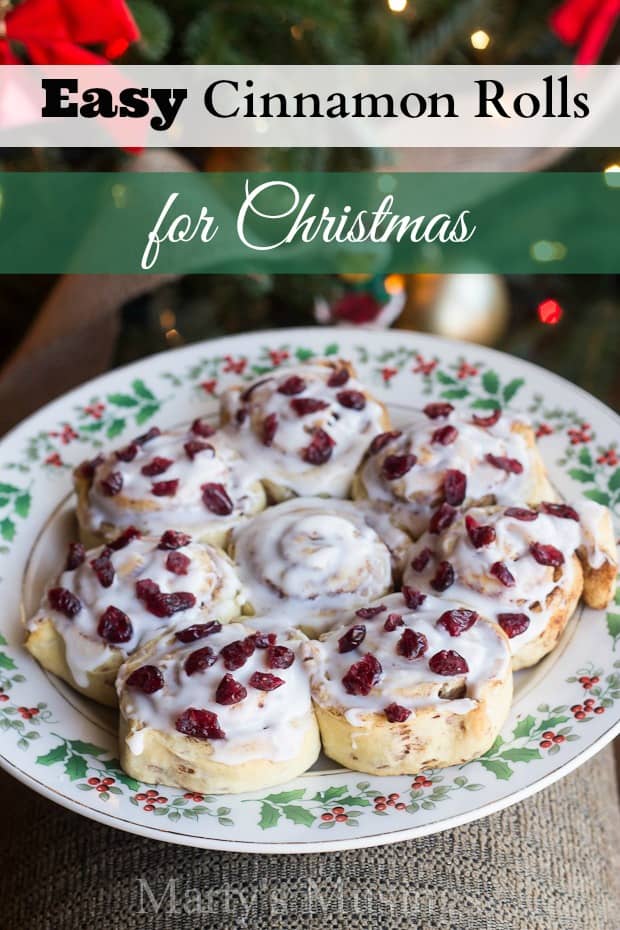 Food on a plate, with Cinnamon roll