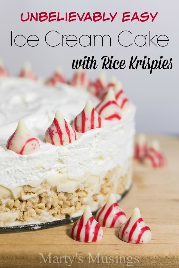 Easy Ice Cream Cake with Rice Krispies - Marty's Musings