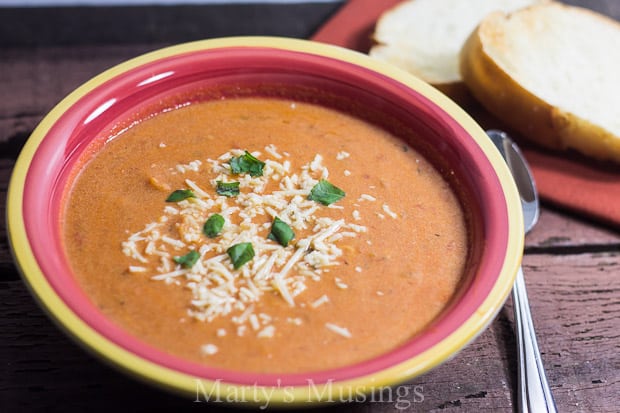 Slow Cooker Tomato Basil Soup - Marty's Musings