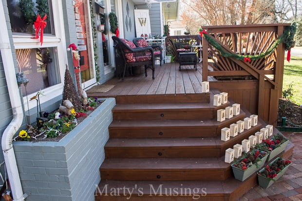 Christmas Tree Luminaries and Outside Decorating