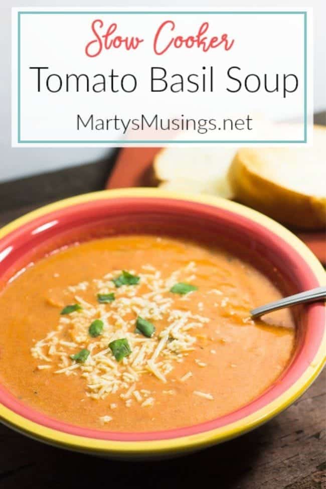 Slow Cooker Tomato Basil Soup