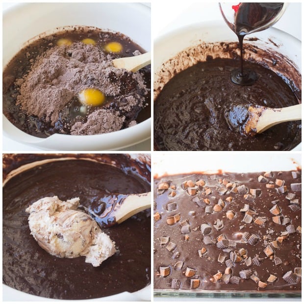 Easy Fudge Brownie Recipe with Butterfingers and Ice Cream - Marty's Musings