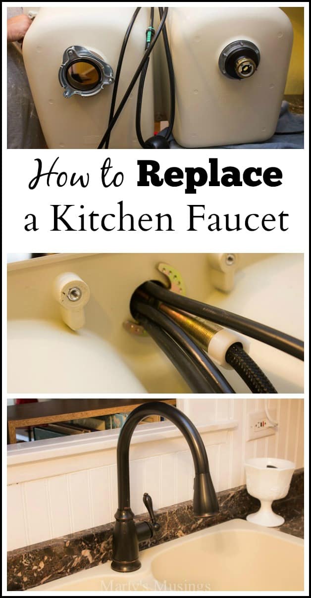This detailed tutorial on how to replace a kitchen faucet includes practical tips and step by step instructions from a DIY homeowner and blogger. A humorous look at an unpleasant but necessary task includes what to do and what NOT to do!