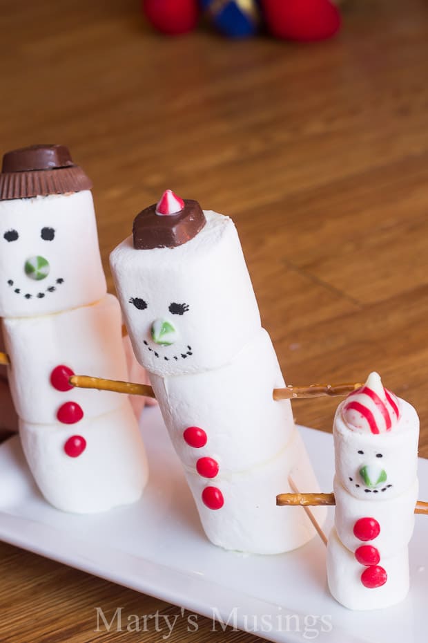 Marshmallow Snowman Craft (you can eat!) - Marty's Musings