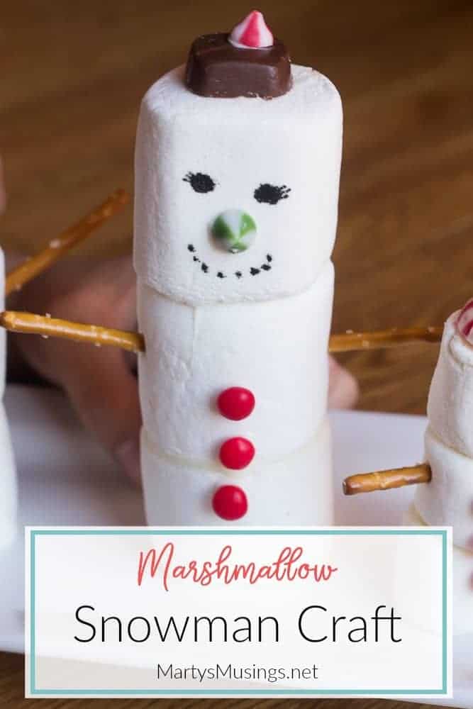 Marshmallow snowman craft