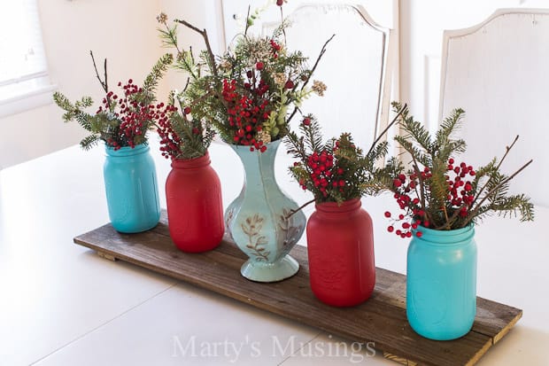 A vase of flowers on a table