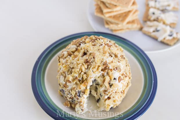 A plate of food, with Chocolate chip