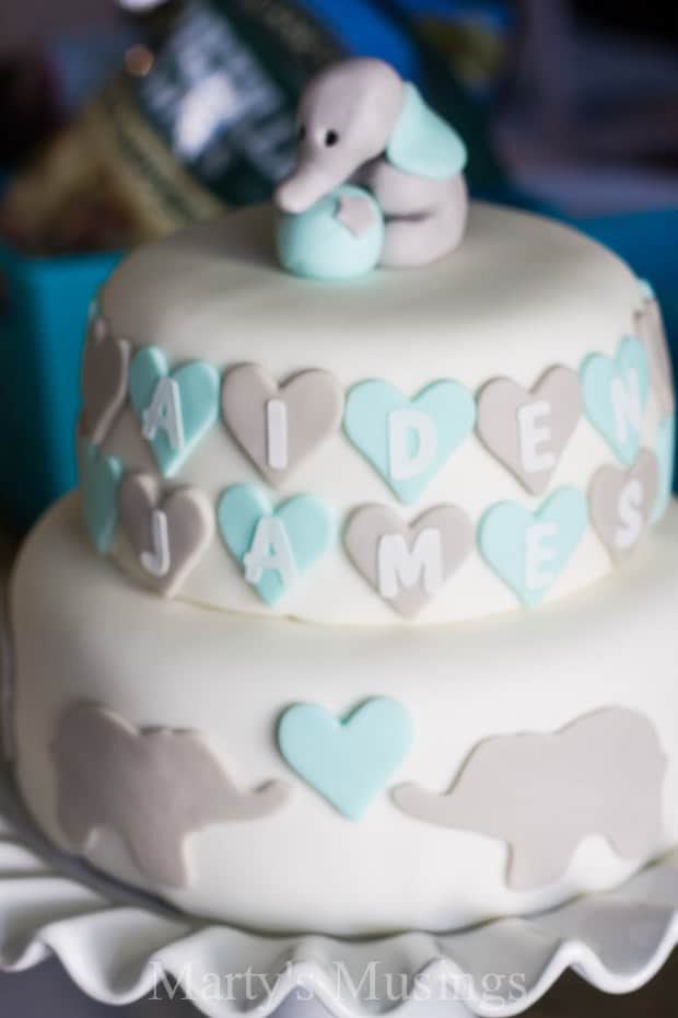 A close up of a decorated cake on a table