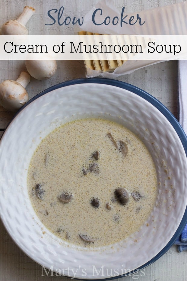 With just a few handy ingredients, this homemade slow cooker Cream of Mushroom Soup will delight the entire family and is a tasty budget dinner.