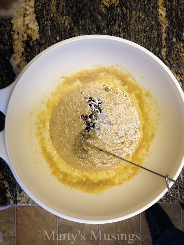 A bowl of food on a plate, with Muffin and Peach