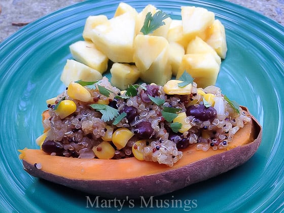 Honey Lime Quinoa Stuffed Sweet Potatoes