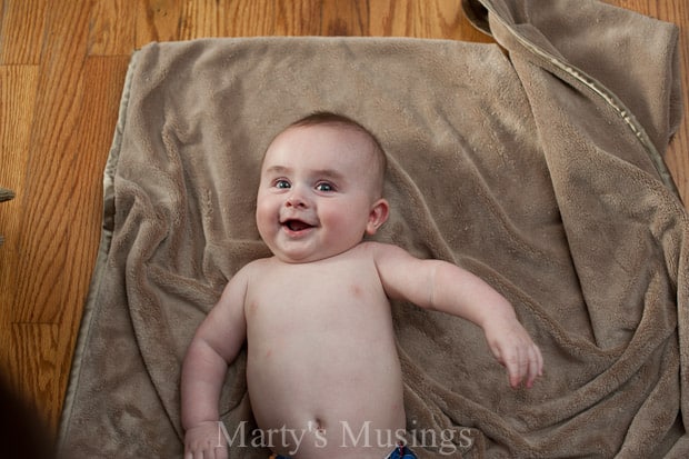 A person holding a baby