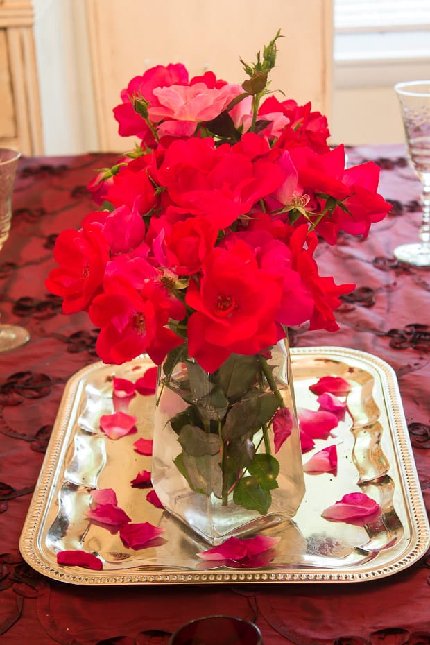 A vase of flowers sitting on a table