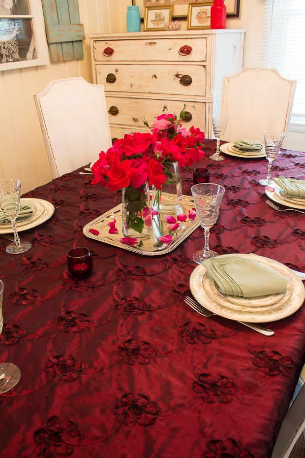 A dining room table