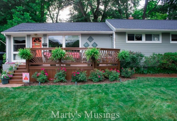 A large lawn in front of a house