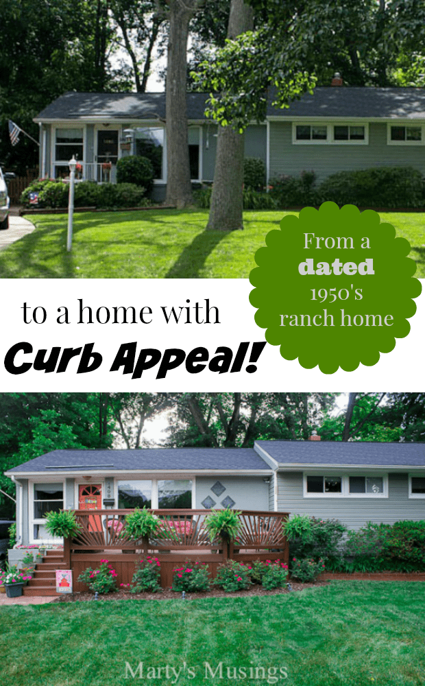 Ranch style home with deck built for curb appeal