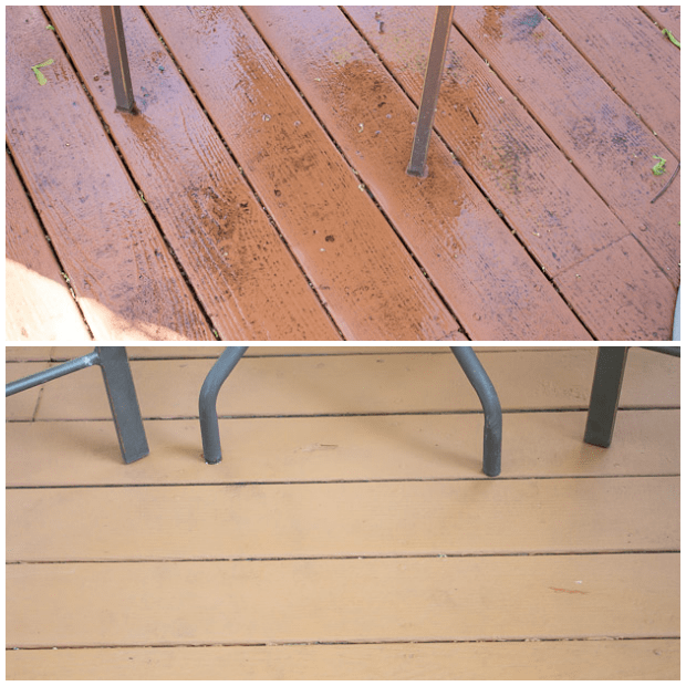 before and after deck photo