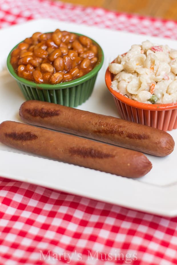 A plate of food on a table